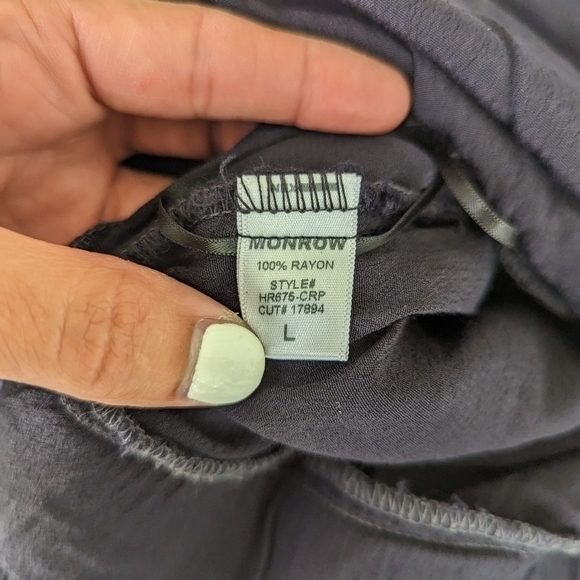 Revolve Monrow Crepe Jumpsuit  navy blue size L - Picture 3 of 6